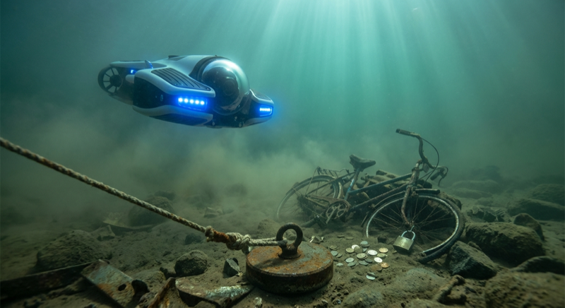 Unterwasser-Drohne + Magnetfischen: Die Zukunft des Hobbys